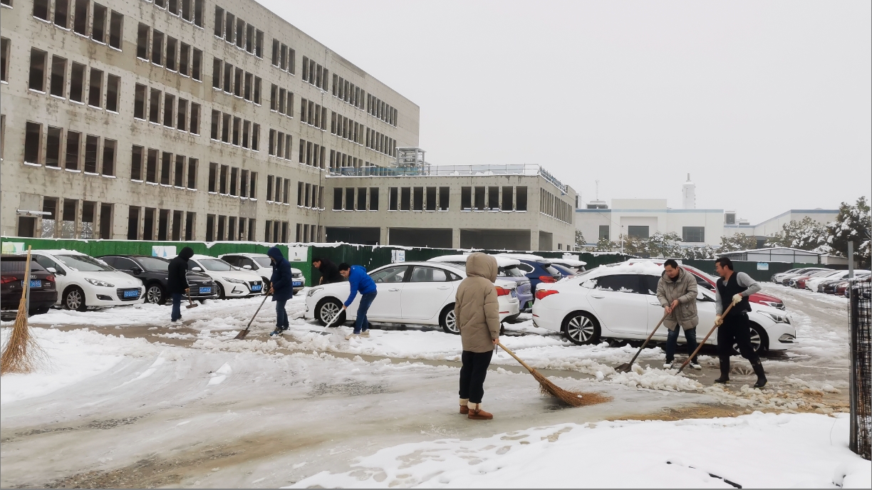 雪绽琼花日 扫雪暖心时丨必赢在线注册开展扫雪除冰活动